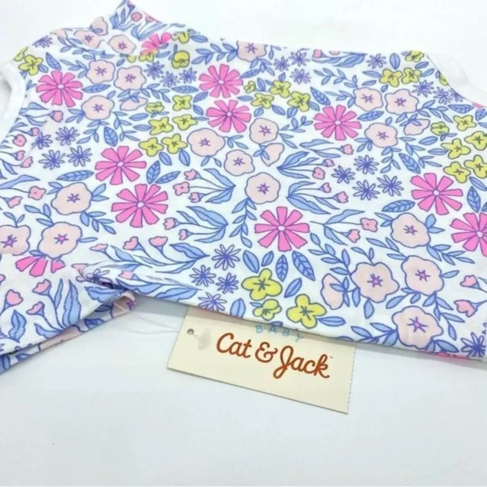 Cat & Jack Baby Floral Bodysuit Onsie New 0-3 Months